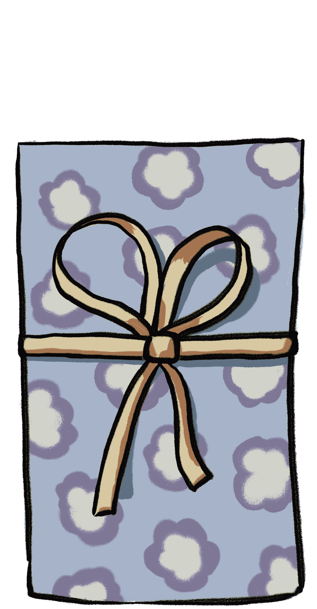 A closed floral envelope